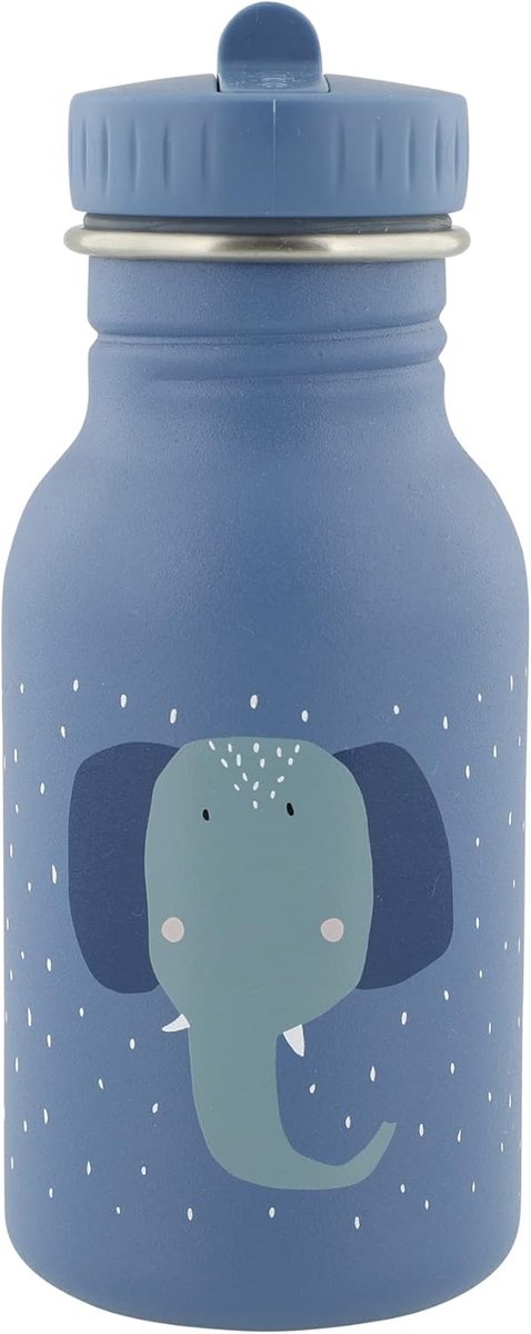 Thijox - Baby Drinkfles Roestvrij Staal voor Kinderen met Olifantenmotief - 350 ml - Leuk en Duurzaam voor School, Uitstapjes en Thuis