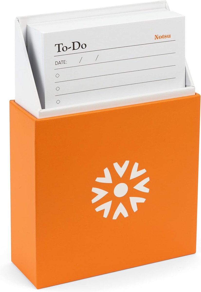 SnelShoppen - To Do List Index Card Box met 50 Verticale 3x5 Notitiekaarten | Minimalistische Checklist Taakkaarten met Planner Case Houder voor Burea