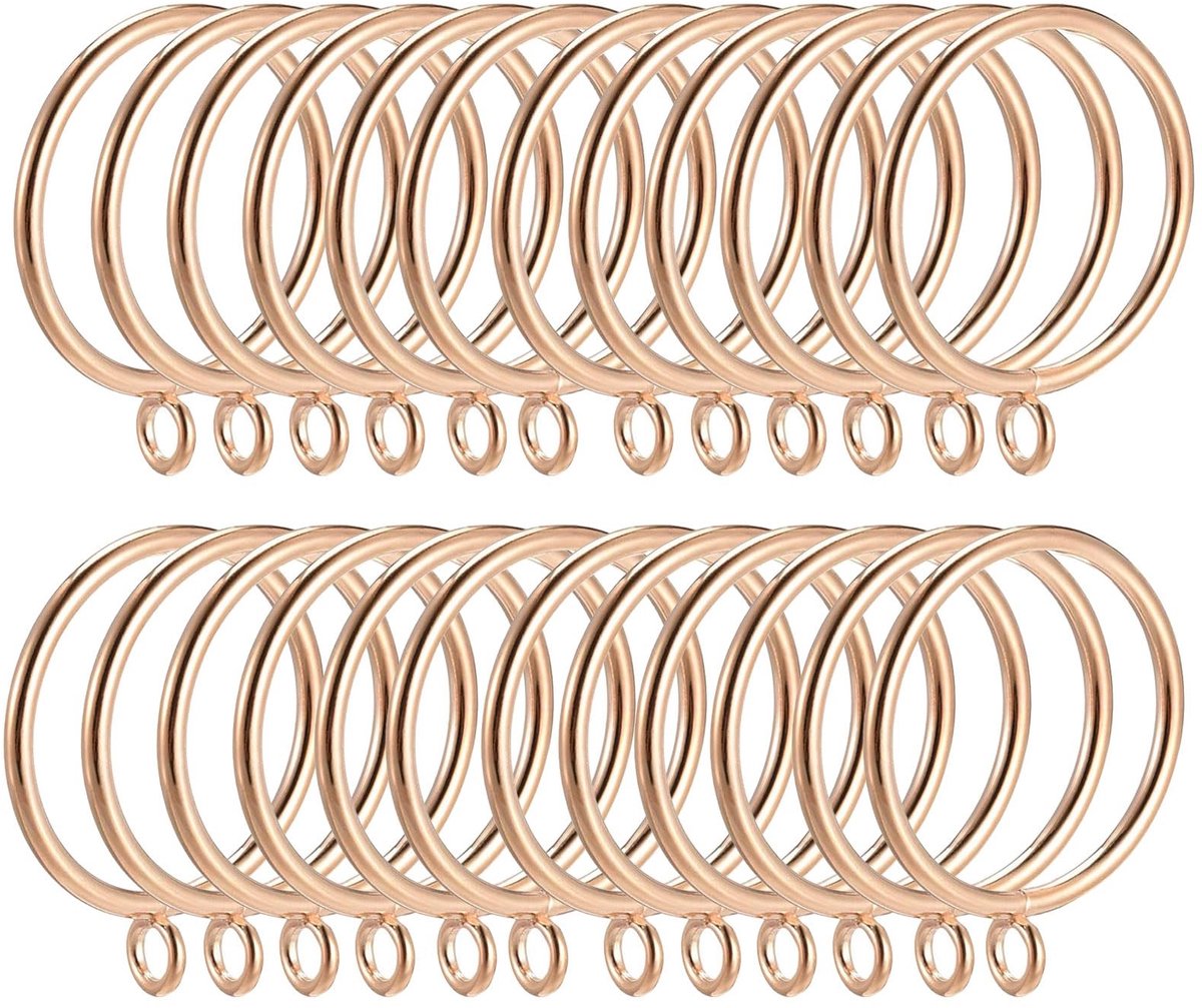 Inovra- Gordijnringen 24 stuks - Metalen Ringen - 45 mm Binnendiameter - Goudkleur - Duurzaam - Elegante Afwerking - Gordijnringen Set