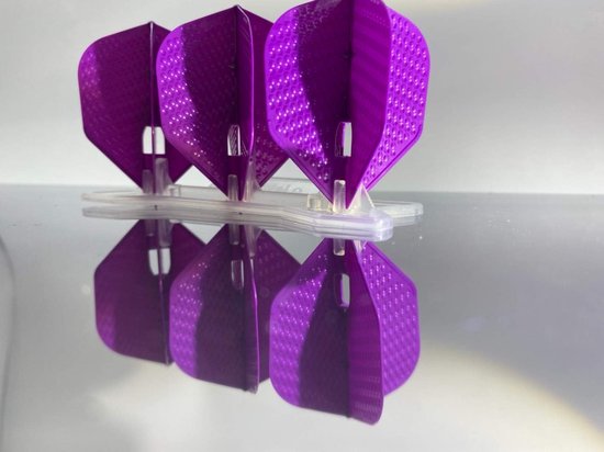 Dartpijlen Flights Vorm Standaard Klein Donkerpaars - Duurzame Kunststof Set — afbeelding 3