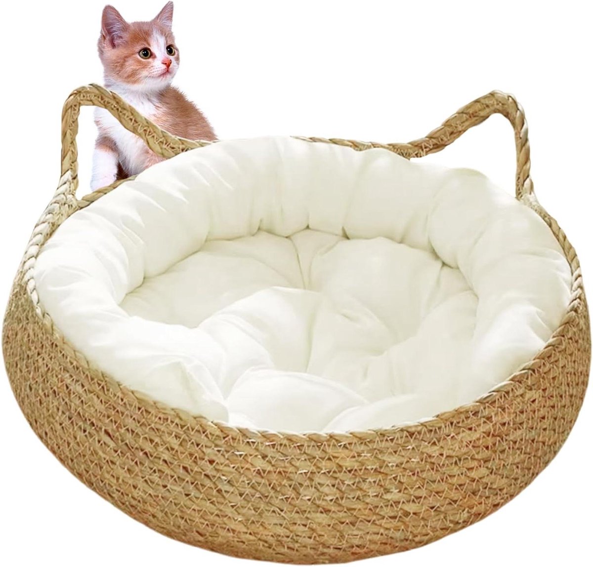 Kattenmand met Kussen - Huisdier Nest - Comfortabel Rusten - Krasbestendig Geweven - 38 cm Breed - Medium