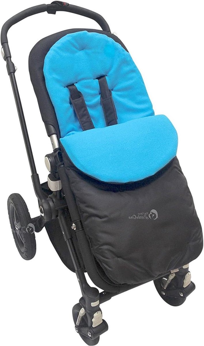 Voetenzak - Kinderwagen deken - Baby comfort - Uitritsbaar tot zitje - 48 cm - Turquoise