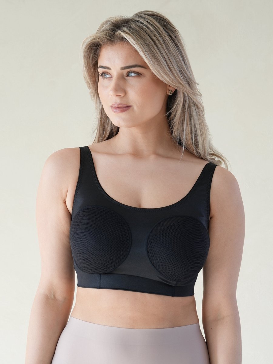 Lipoelastic compressiebeha PI filling - Zwart - Maat 65AB