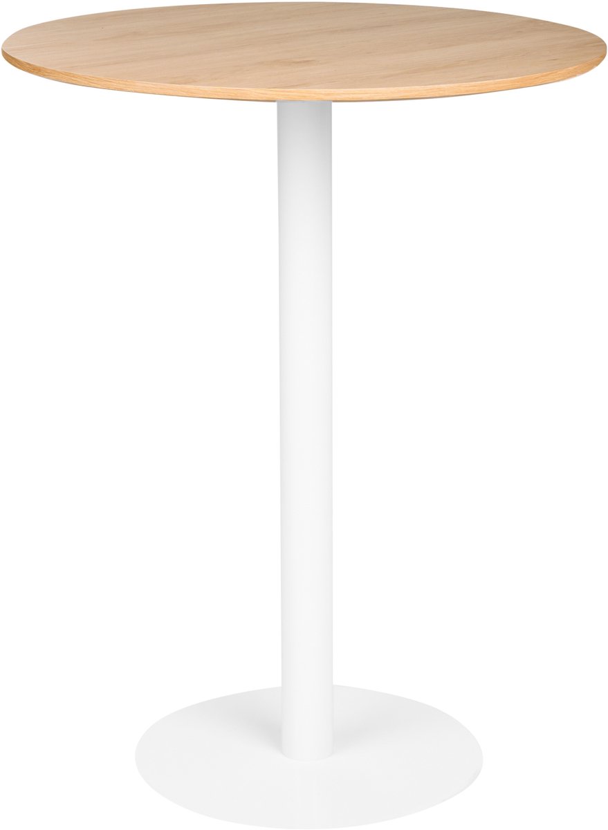 MORELLA - Statafel - Lichtbruin/Wit - 80 cm - MDF
