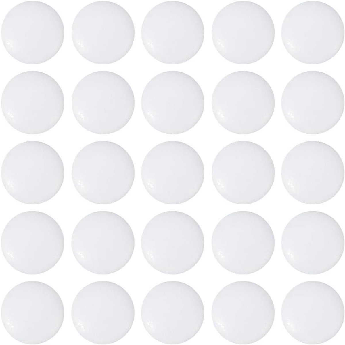30 Stuks Witte Ronde Naaiknoppen 17mm van PU Leder voor Meubeldecoratie en DIY Ambachten