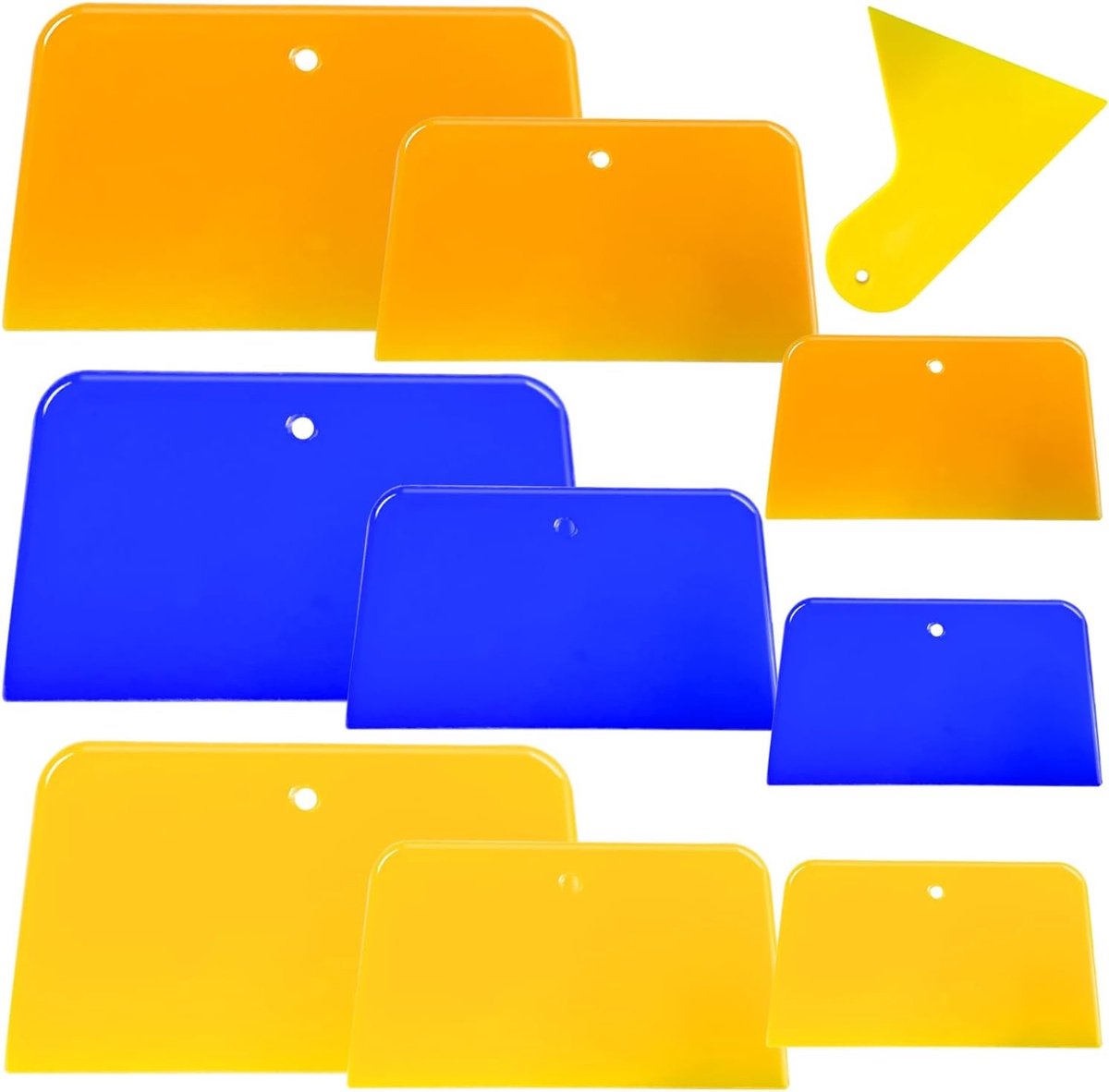10 Stuks Herbruikbare Plastic Spatel voor Autovuller, Putty, Glazuur en Kit, 3 tot 6 Inch,