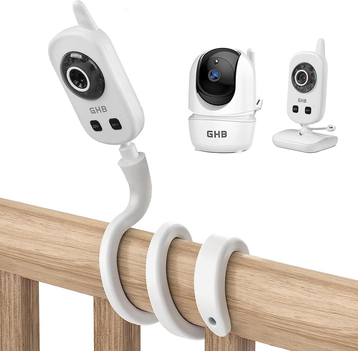 SnelShoppen - Flexibele houder voor babyfoon camera, 2,4 GHz, compatibel met 5 inch 720 HD modellen, ideaal voor GHB UU24 babyfoon, praktisch en verst