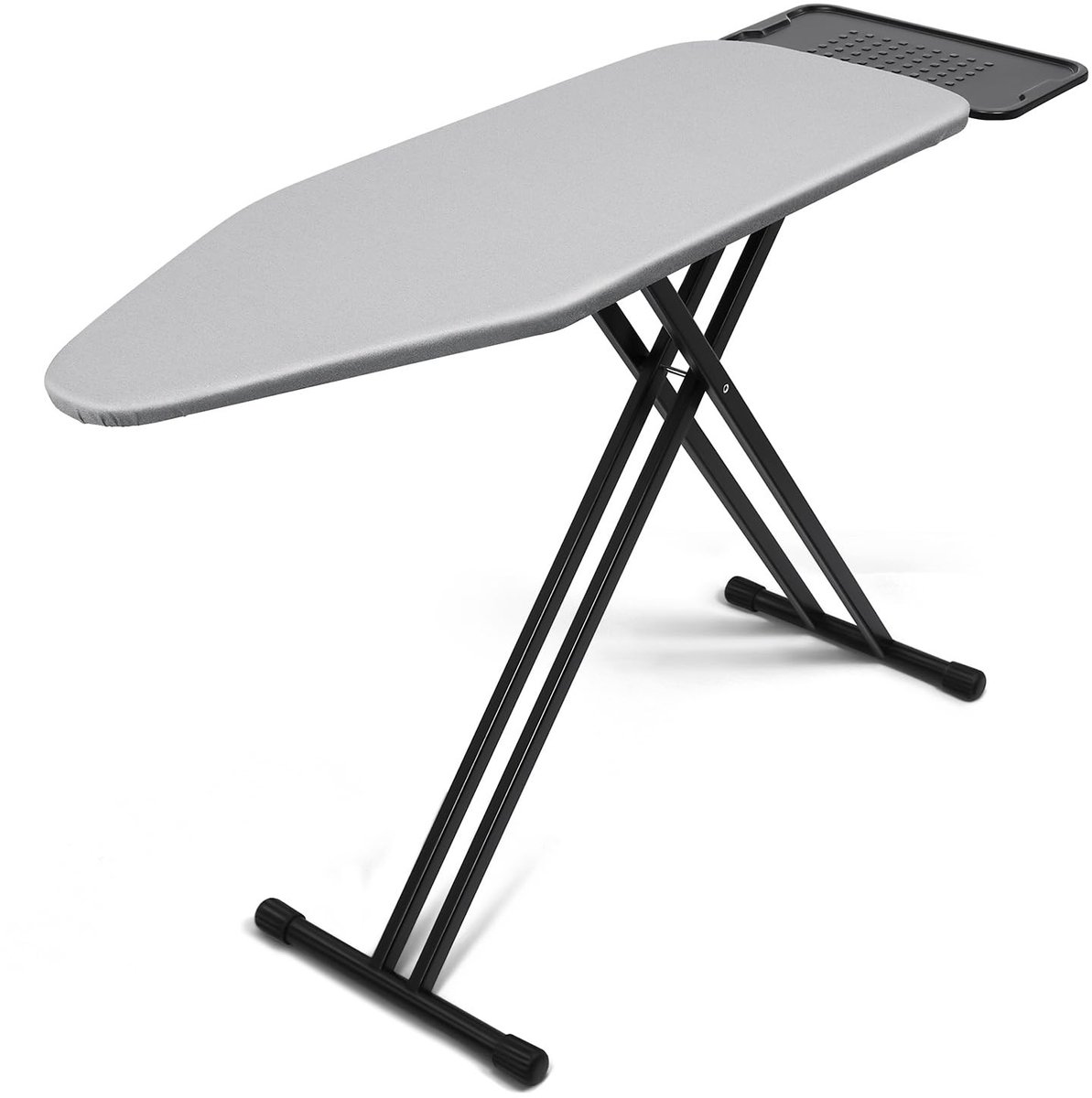 Dailygoods- Strijkplank Verstelbaar 70-93 cm - Hittebestendige Strijkplankhoes - Inklapbare Poten - Stoomijzer Steun - Luxe Siliconen Pads - Stevige Structuur 122 x 43 cm - Strijktafel