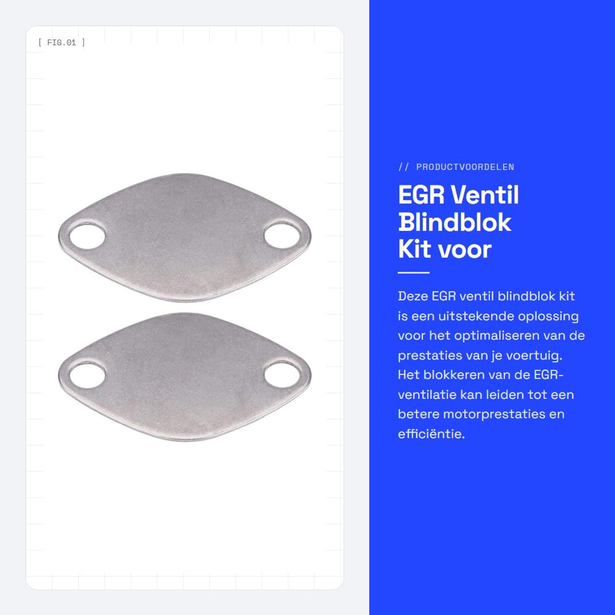 Dailygoods- EGR Ventiel Blindblokplaat Kit - Vervangingsonderdeel - Auto/Motor Benodigdheden - Hoogwaardige Kwaliteit - Innovatief Ontwerp - Betrouwbare Prestaties - Afsluitplaat