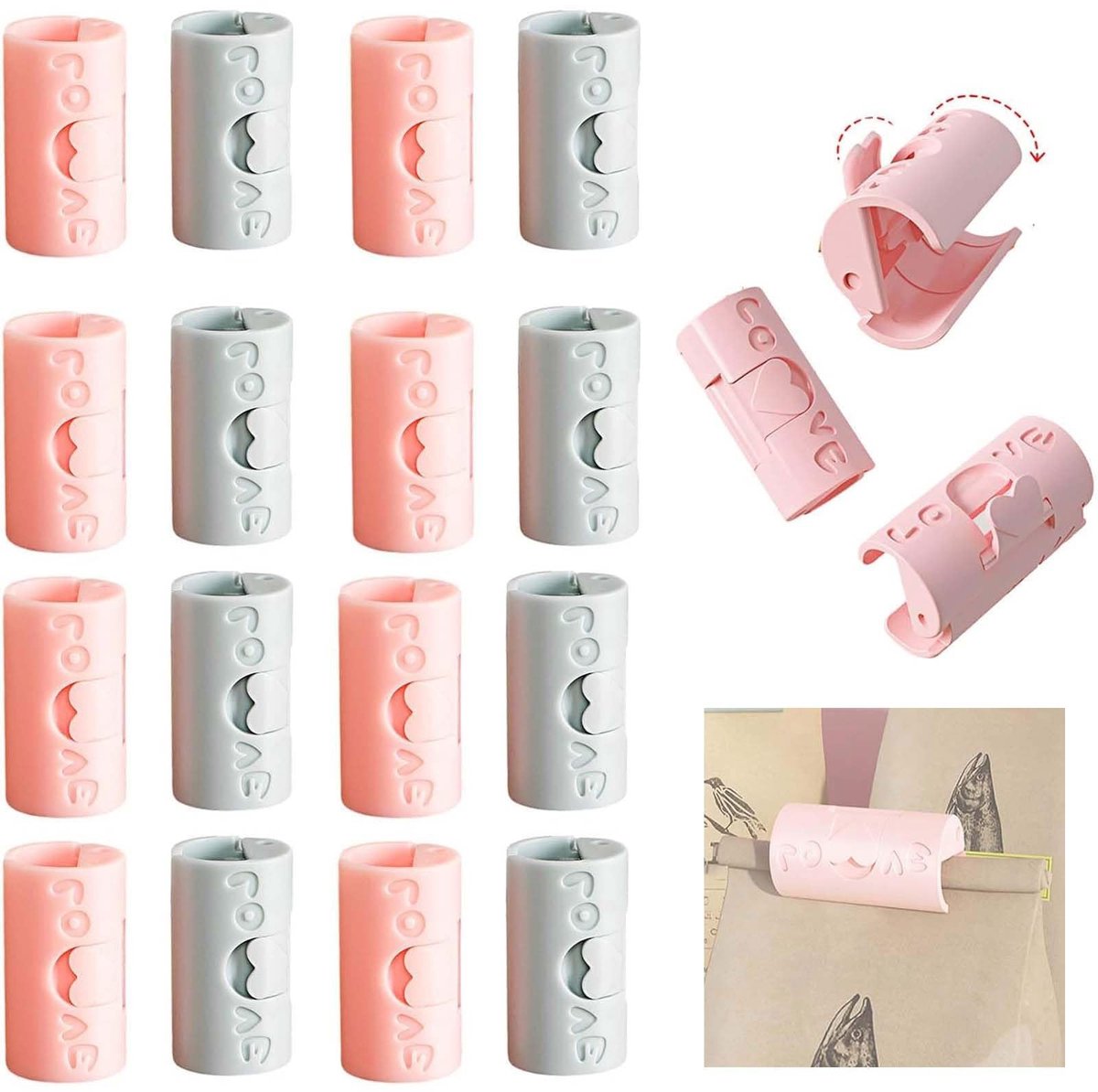 Dailygoods- Bedlakenclips 16 stuks - Hoeslakenklemmen - Dekbedclips - Beddengoed Grijpers - Duurzaam Materiaal - Praktisch Ontwerp - Lakenclips