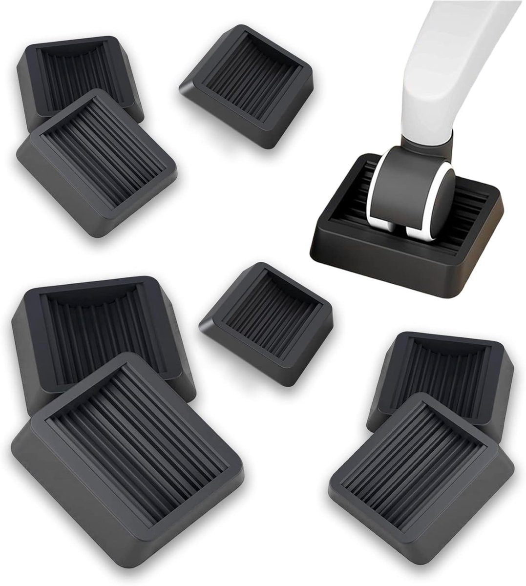Antislip meubelglijders voor alle vloeren - 8 stuks rubberen glijders