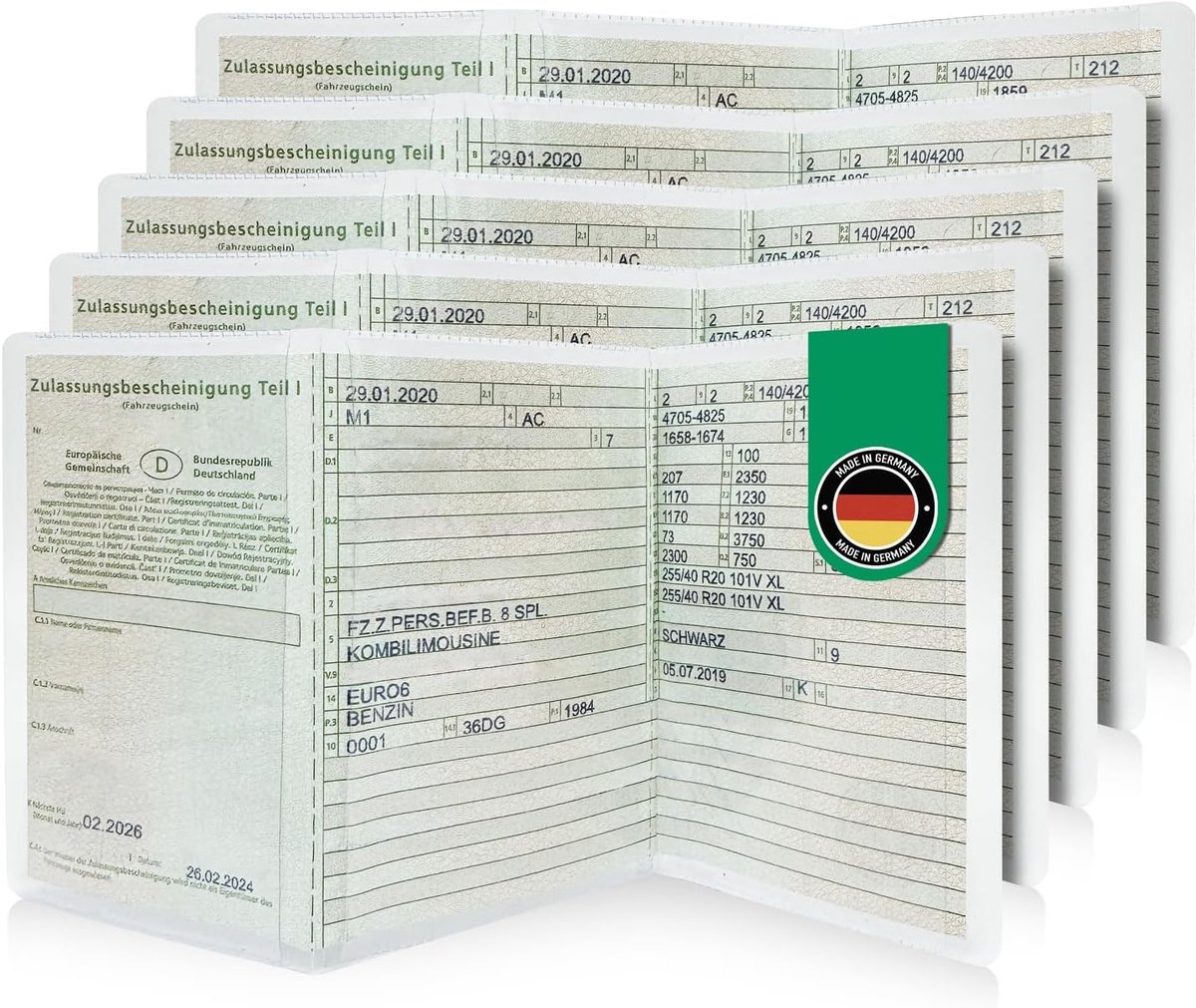 Thijox - Paspoorthoes Transparant - 3-delige Beschermhoes voor Rijbewijs en Documenten - Kristalhelder PVC - Verpakking van 5 Stuks - Perfecte Pasvorm
