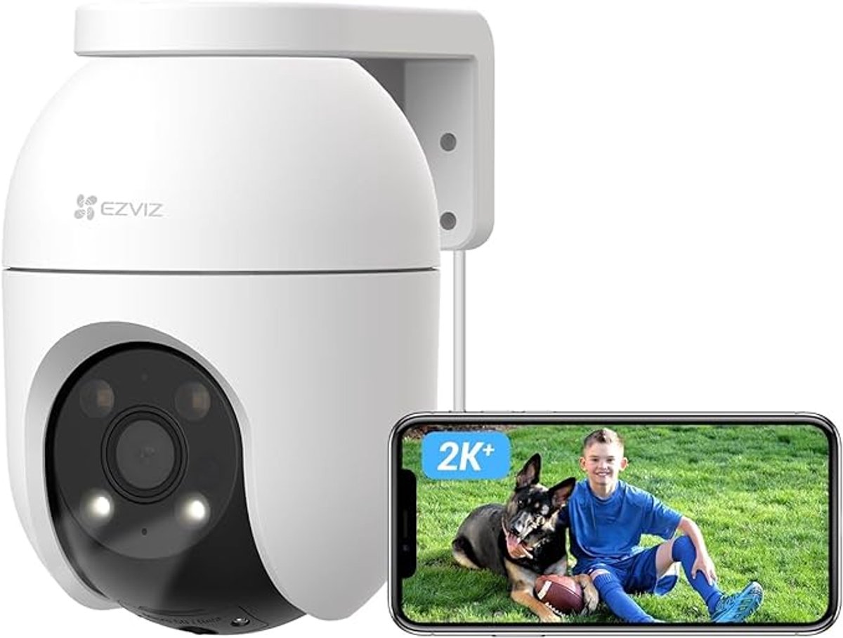 EZVIZ C8c 2K+ Bewakingscamera 4MP PTZ, wifi IP-camera voor buiten, met persoons- en voertuigherkenning, twee-weg audio, automatische tracking, full-colour nachtzicht, weerbestendig design