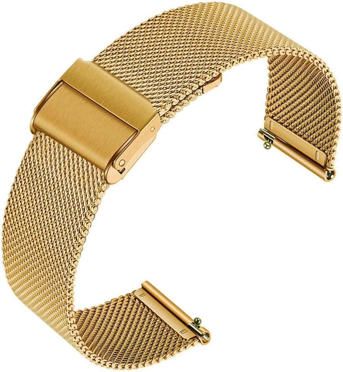 Thijox - Quick Release Horlogeband, Mesh Geweven Metalen Horlogebandsluiting voor Mannen en Vrouwen, Universele Horlogeband voor Smart Horloges, Dubbe