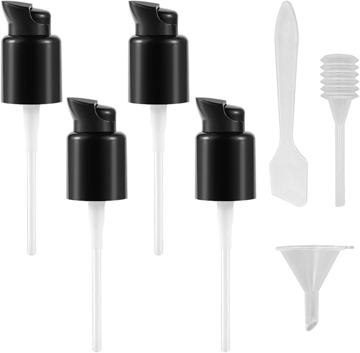 Vervangende Makeup Pomp Set van 4 Stuks, Geschikt voor Foundation, Inclusief Lepel, Pipet en Trechter voor Precisie Aanbrengen