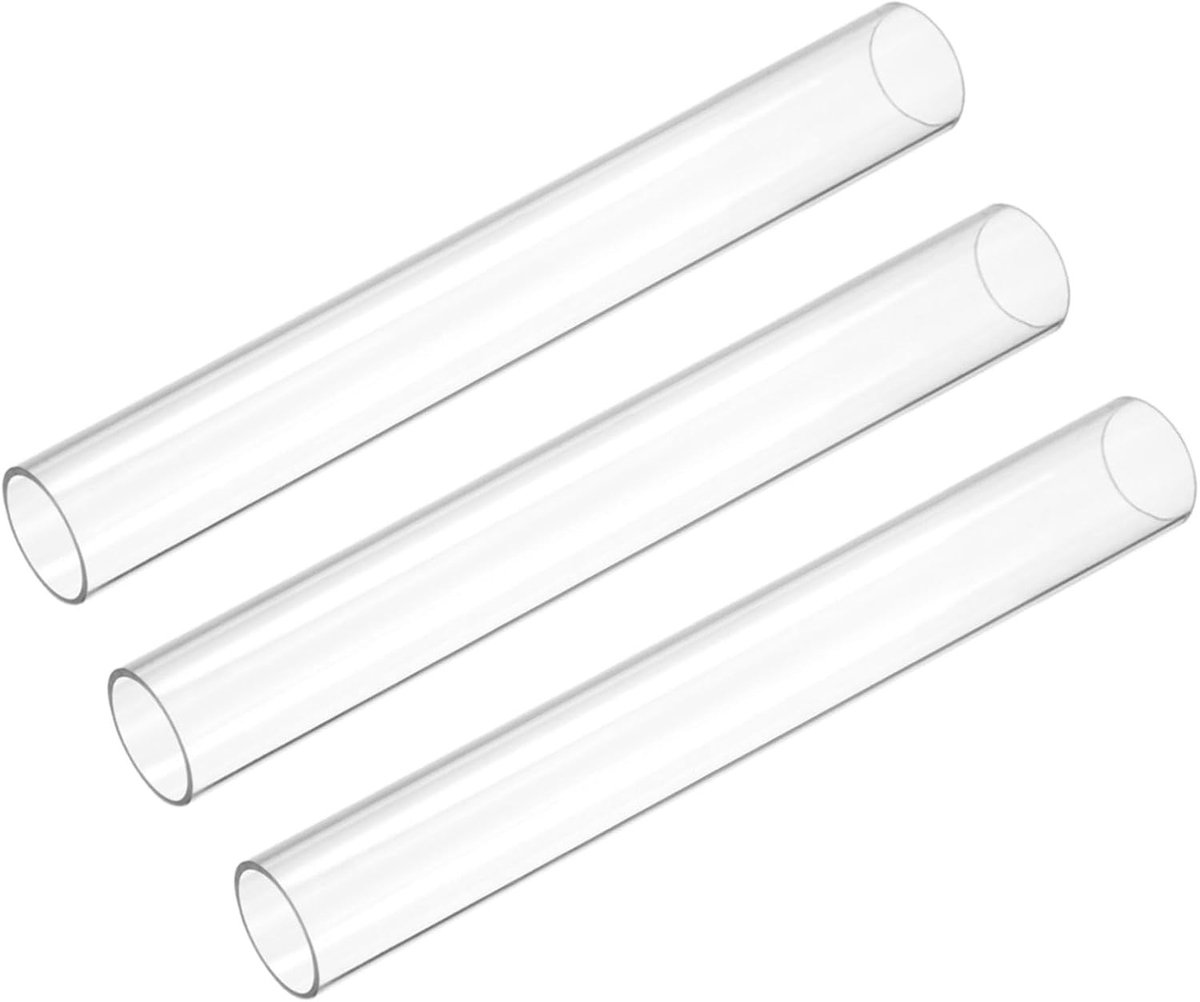 3 Stuks 9.6" Heldere Starre Plastic Pijp 22mm x 25mm voor Verlichting, Water en Sanitair