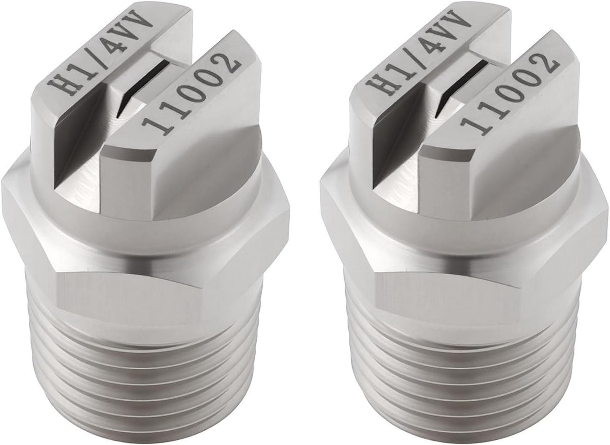 Hoge Druk Spuitmond met 0.92mm Opening en 110° Sprayhoek voor 1/4BSPT Draad - 2 Stuks