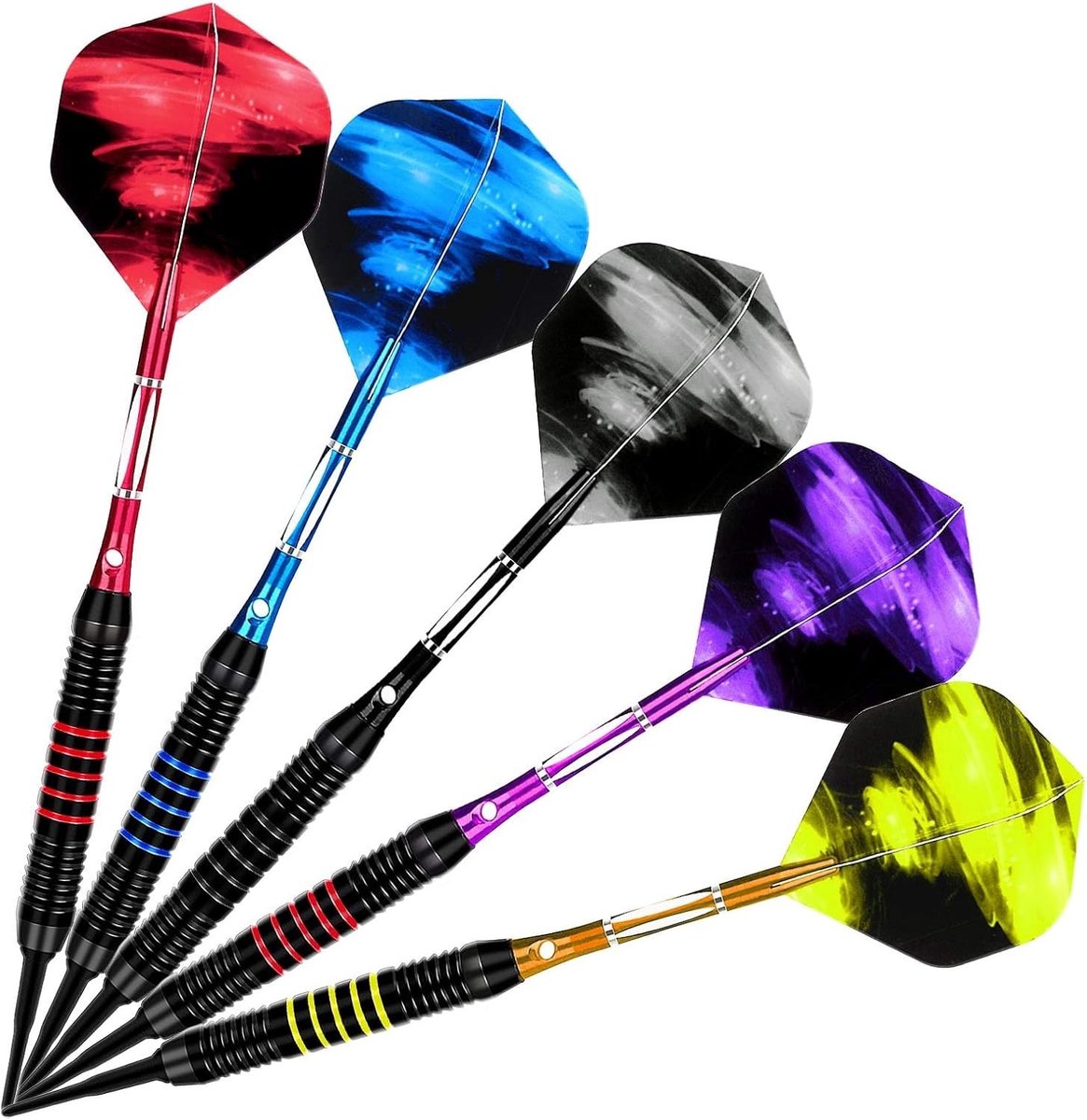 Professionele Soft Darts met Plastic Punt voor Elektronisch Dartbord, 3 Stuks, Inclusief Rubber Ringen en Extra Schachten, Ideaal voor Dart Spelletjes en Competities