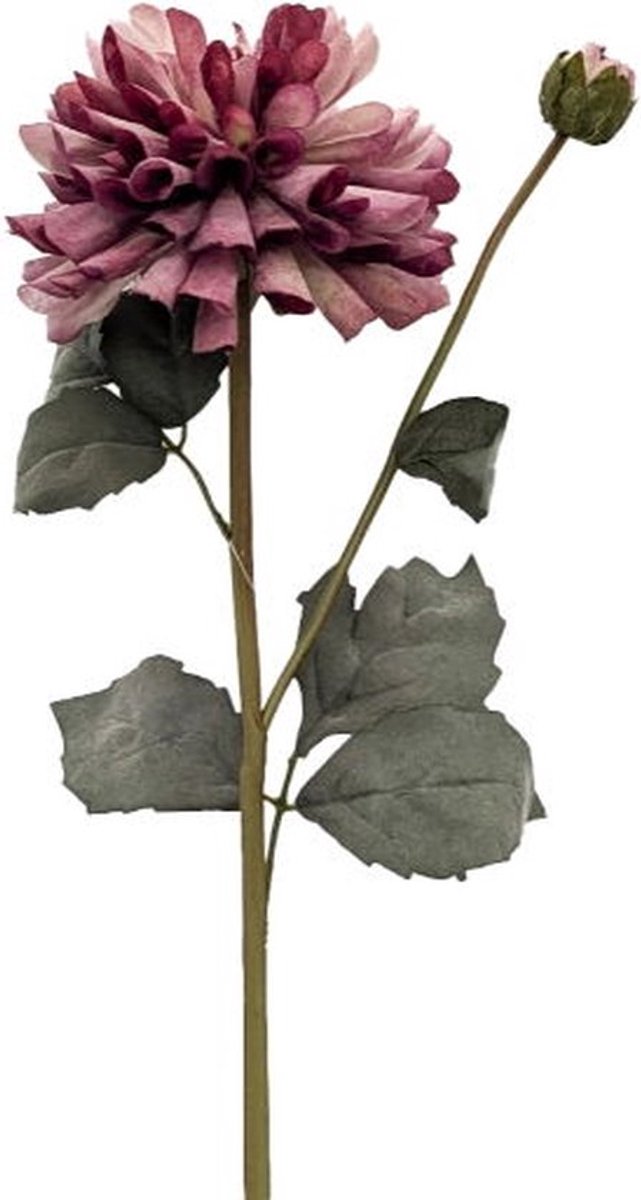 Kunstbloem dahlia 61 cm, paars