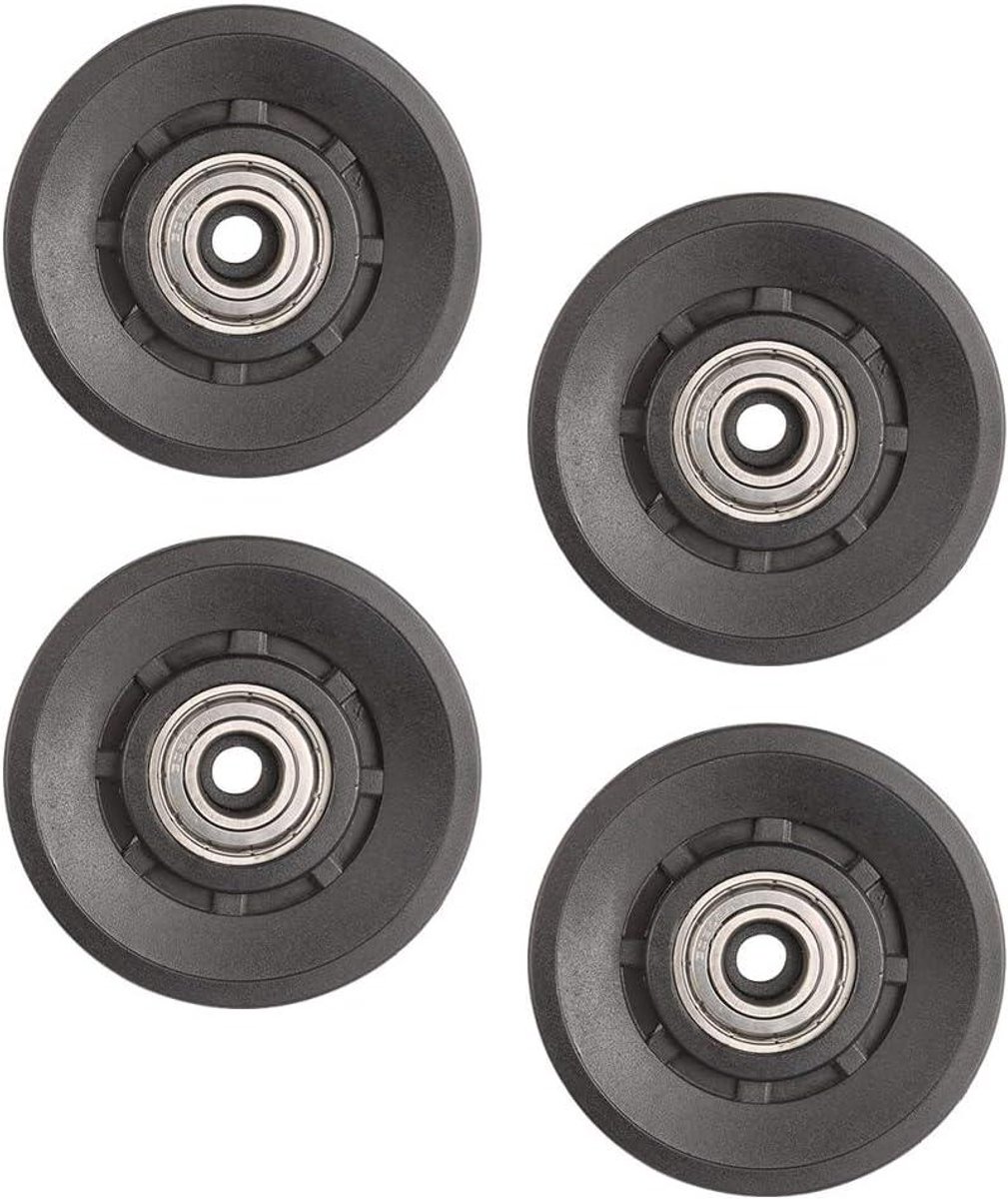 Poelie Wiel - Vervangingsonderdeel Fitness - Kracht Training - Hoge Draagkracht - 90mm Diameter - Zwart