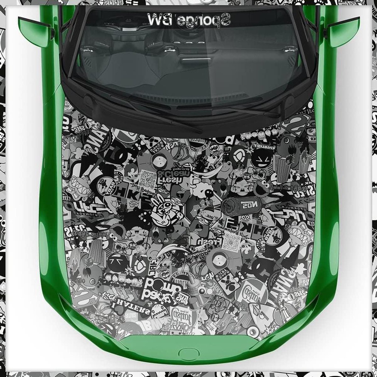Auto Sticker - Car Wrap Folie - Voertuig Personaliseren - Luchtkanaal Technologie - 100x15