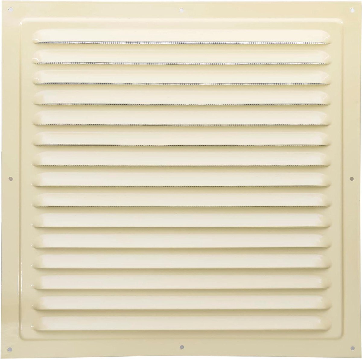 Ventilatierooster Metaal - Afvoerluchtrooster Binnen - Ventilatie Afdekken - Insecten Regenbescherming - 30 x 30 cm - Beige