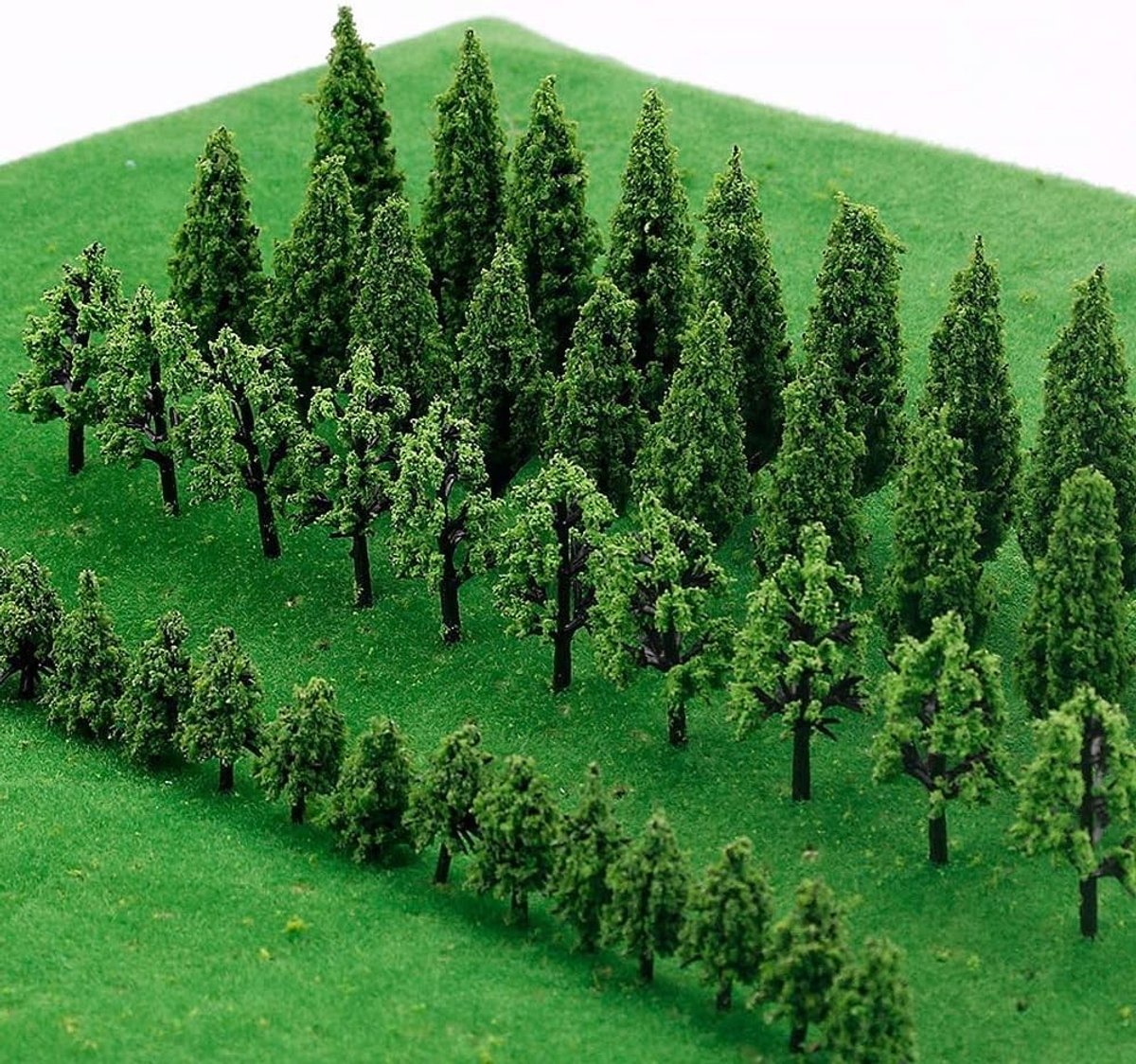 25 Stuks Miniatuur Bomen voor Diorama's en Modelsporen - Natuurlijke Groene Landschap Decoratie