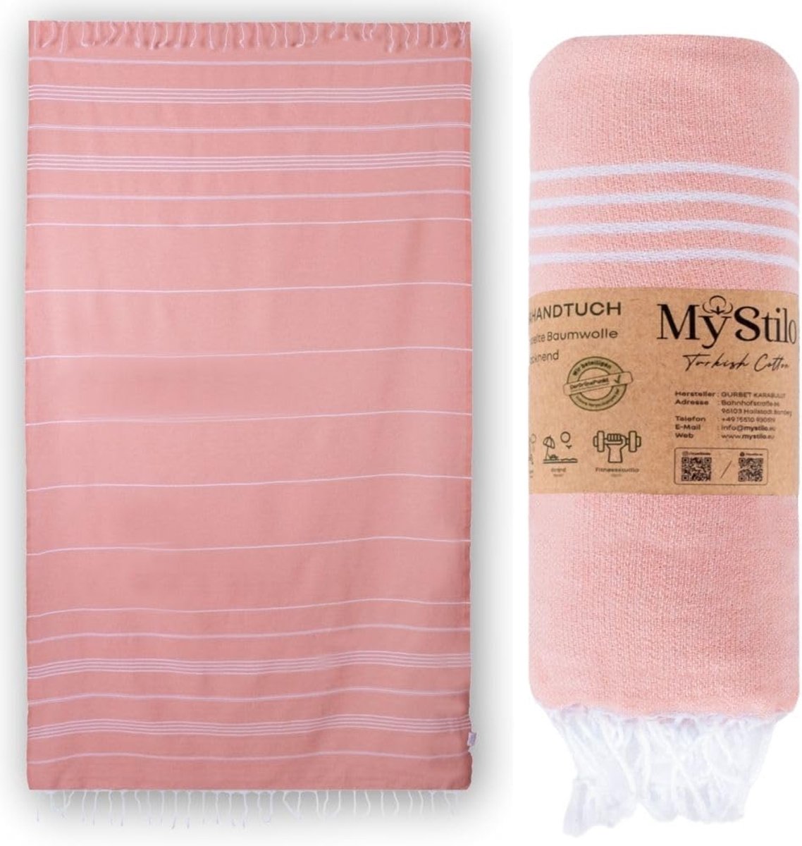 SnelShoppen - XXL Sauna Towel Hammam Towel 100x200cm - Zacht en Sneldrogend Badhanddoek - 
