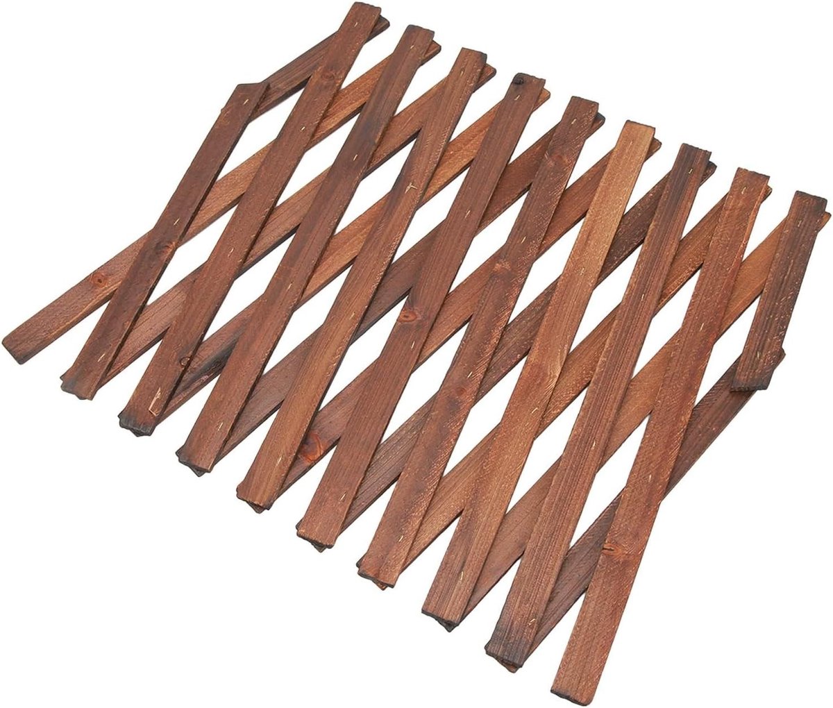 Uitbreidbare Houten Tuin Trellis voor Klimplanten, Decoratieve Schutting en Ondersteuning voor Bloemen en Vines