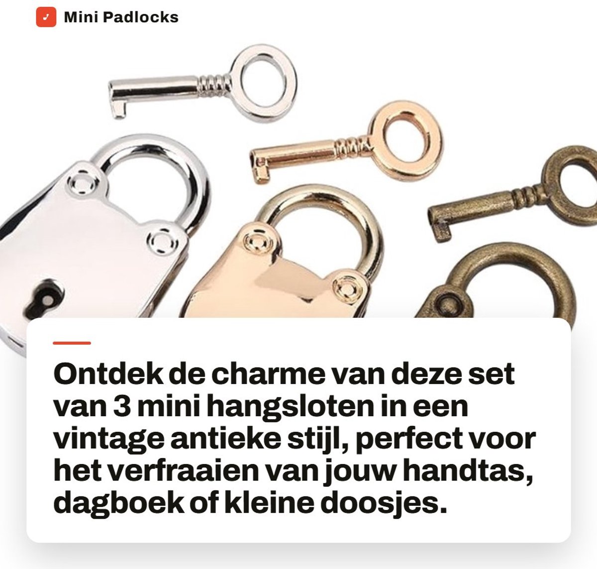 Dailygoods - Mini Hangslot - Vintage Antiek Hangslot - Bear Shape - Sleutelhanger - Zinc Alloy - Decoratie voor Handtas