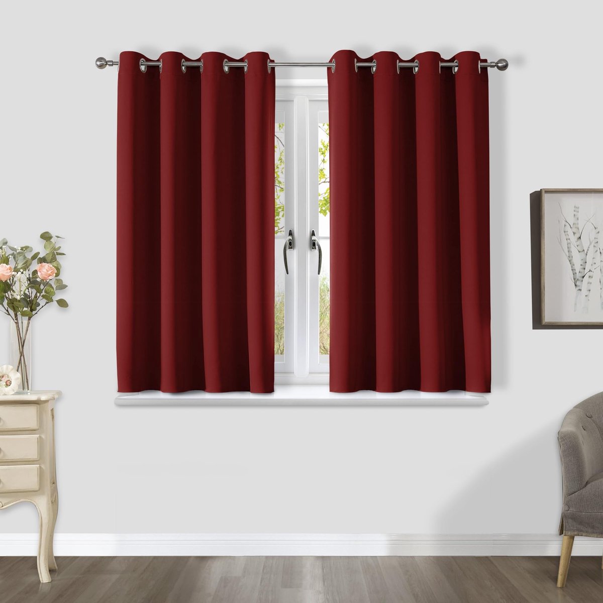 Dailygoods- Verduisteringsgordijn UV-bestendig - Set van 2 - Thermisch geïsoleerd - Geluid