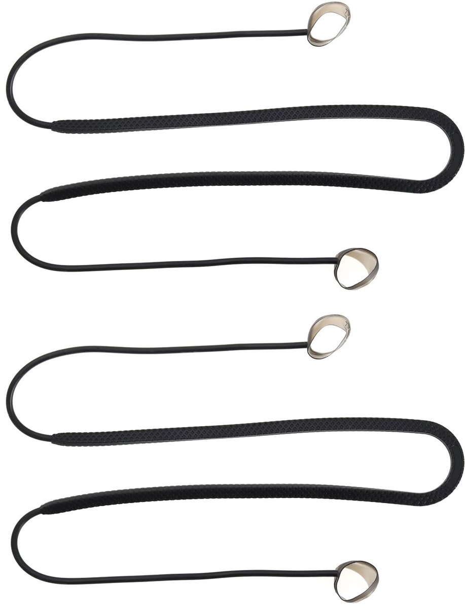Dailygoods - Bluetooth Oortelefoon Strap - Anti-verlies Touw - Zwart - Sport Oortelefoon Houder - Geschikt voor Samsung Galaxy Buds 2 Pro - 2 Stuks