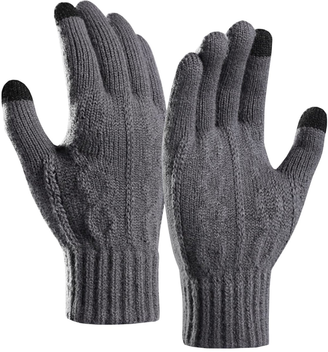 Dailygoods- Winterhandschoenen Uniseks - Dikke Wollen Handschoenen - Touchscreen Handschoenen - Winddicht - Elastische Manchetten - Geschikt voor Buitenactiviteiten