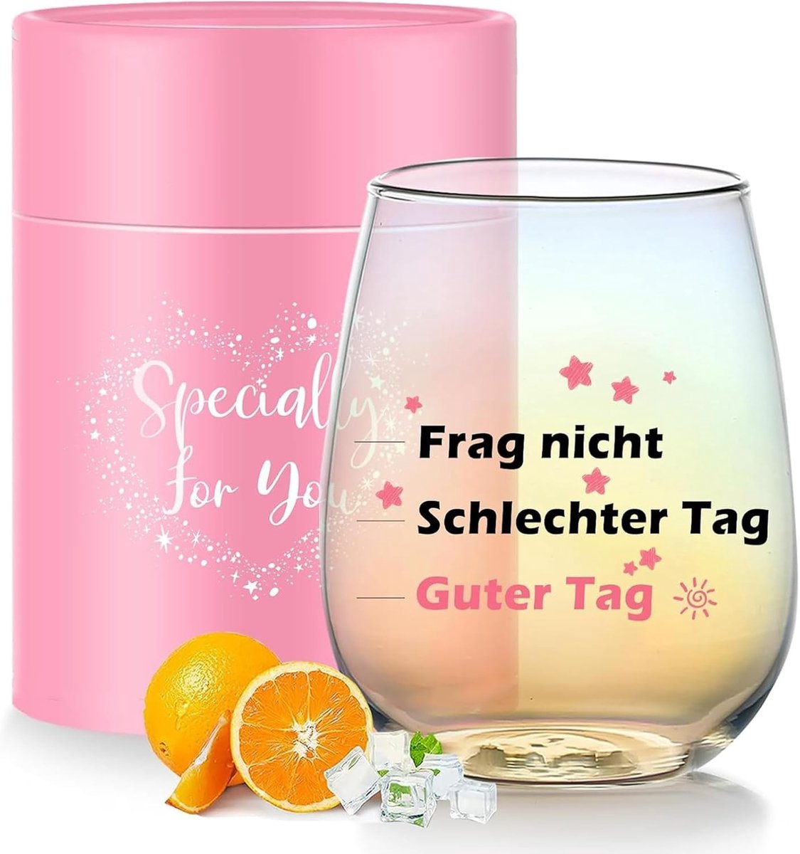 Iridescent wijnglas met gravure, leuk cadeau voor vrouwen, verjaardagscadeau, moederdag, bruiloft, collega of vriendin, perfect voor elke gelegenheid