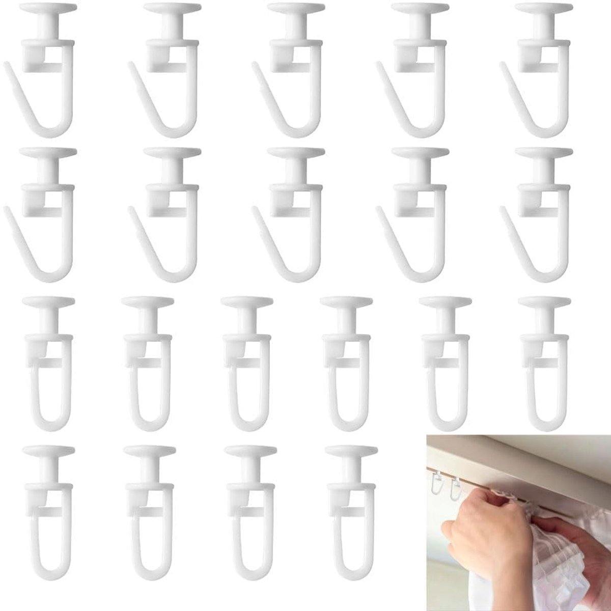 Dailygoods- Gordijnglijders 150 Stuks - Gordijnhaken met Gespdesign - Vouwglijders - Vouwhaken - Gordijnhaken - Hoogwaardig Materiaal