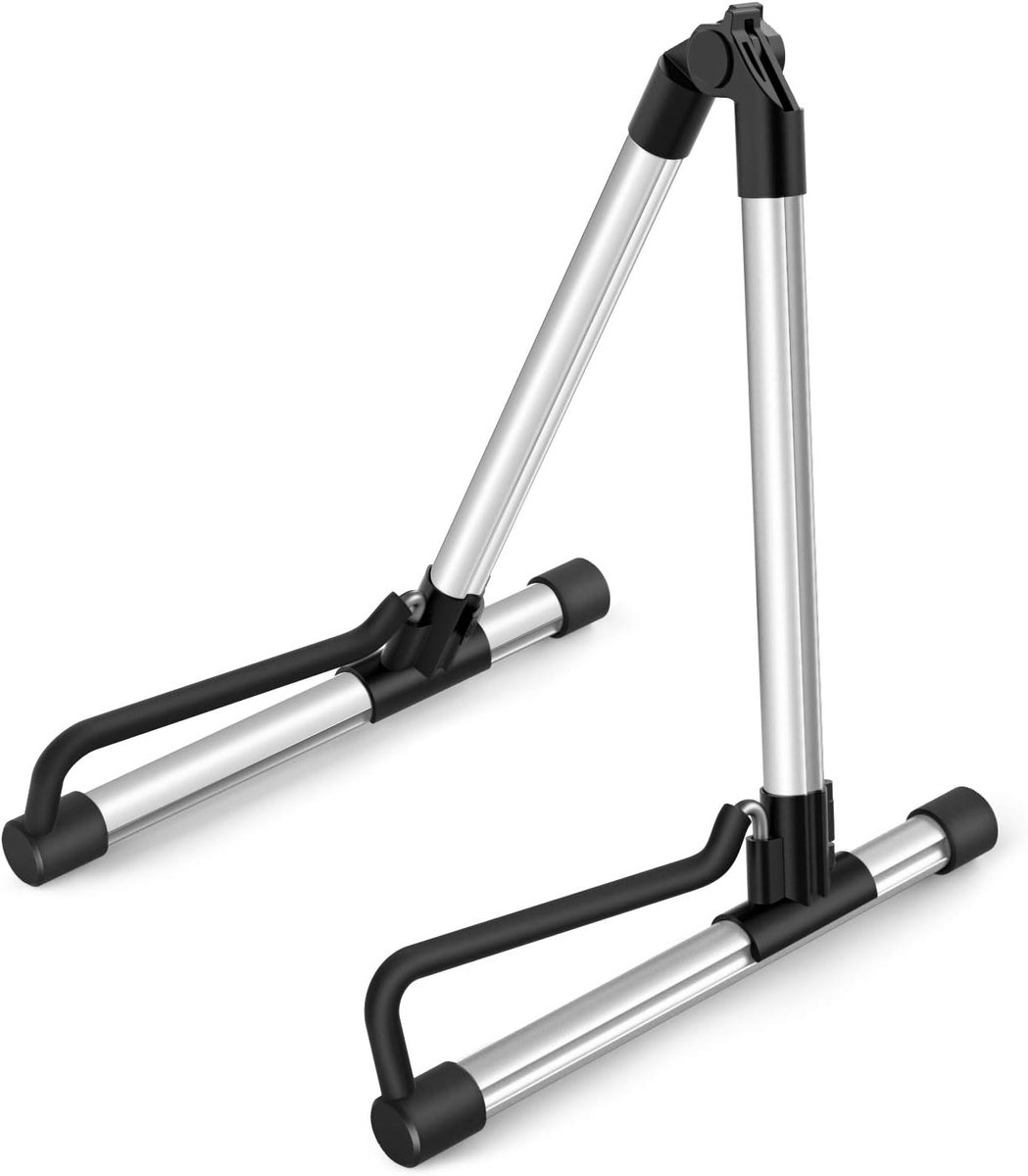 SnelShoppen - A-Frame Gitaarstandaard voor Akoestische en Elektrische Gitaren, Lichtgewicht Aluminium, Verstelbaar voor 30" tot 40" Mandoline, Bas, Ba