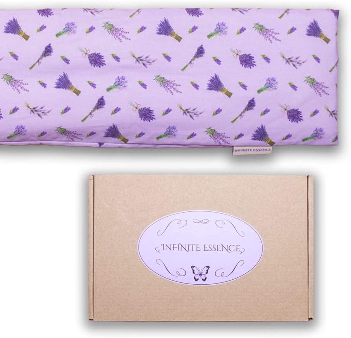Thijox - Warmtekussen 48x15 cm met Tarwe- en Lavendelzaden, Wasbare Katoenen Overtrek, Nek- en Koliektherapie, Voor Warmte- en Koudetherapie, Lavendel
