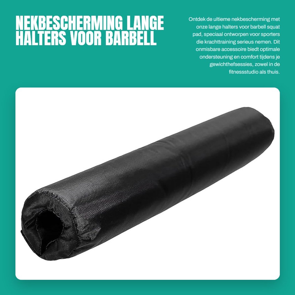 Dailygoods- Squat Pad Nekbescherming - Lange Halter - Veiligheidsontwerp - Slijtvast 420D Oxford - EPE-schuim - Ideaal voor Krachttraining - Gewichtheffen Pad