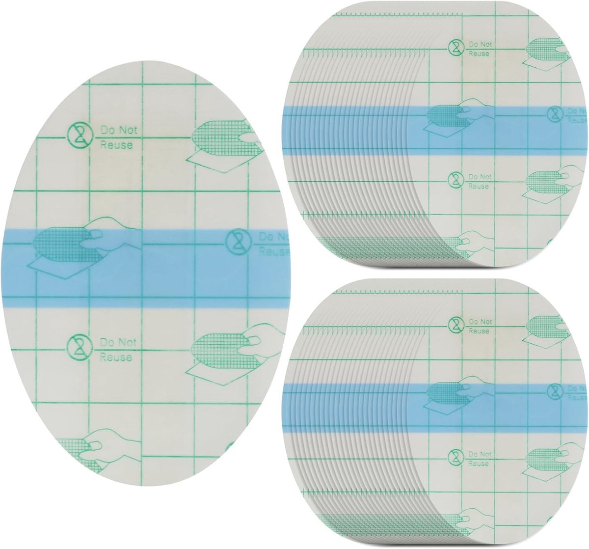 Thijox - 60 Waterdichte Oorpatches voor Douche en Bad, Beschermende Stickers voor Oren, Transparante PU-folie, 5,5 x 8 cm, Voor Volwassenen en Kindere