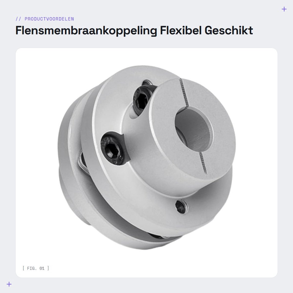 Dailygoods- Membraankoppeling flexibele flens - Aluminium 34 mm - Roestvrij staal - CNC-machine - 3D-printer - Hoog draaimoment - Askoppeling