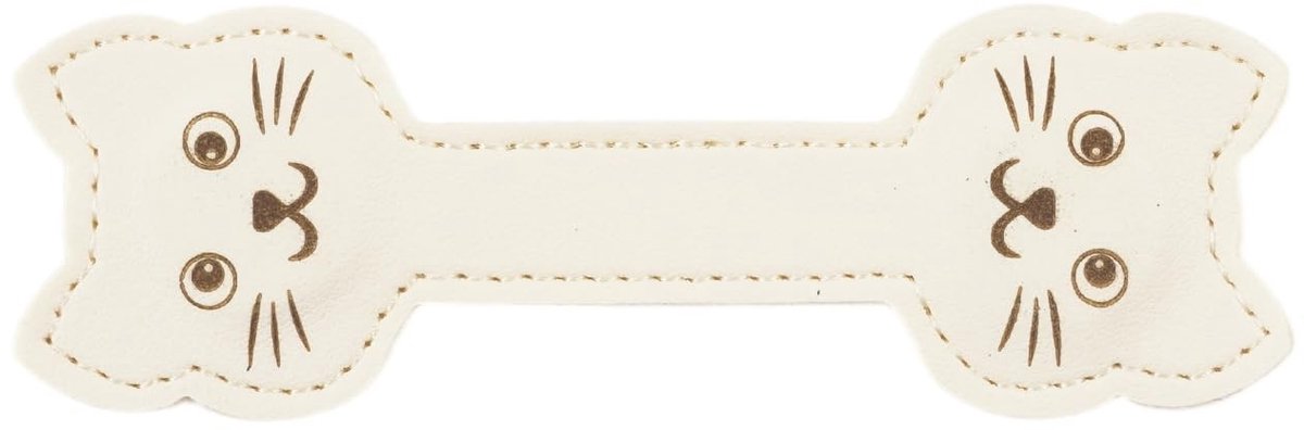 Dailygoods - 1 Stuk Magnetische Katten Boekenlegger, Leren Katten Boekenlegger, Geschikt Voor Kinderen, Lezers, Studenten En Volwassenen, Wit