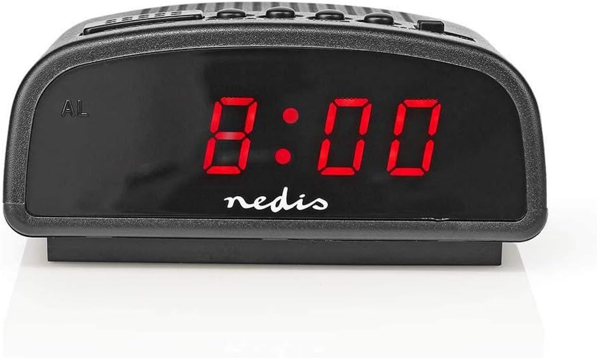 SnelShoppen - Digitale Bureau-Wekker met LED-Scherm - Snoozefunctie - Zwart - Perfect voor Thuis, Kantoor of Camping