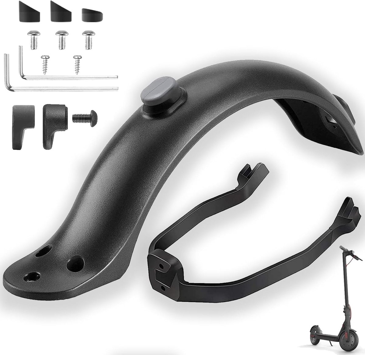 Thijox - Elektrisch Spatbord Achter voor Xiaomi M365/M365 Pro - Vervangend Spatbord, Modderbescherming, Inclusief Gereedschap, Accessoires voor E-scoo