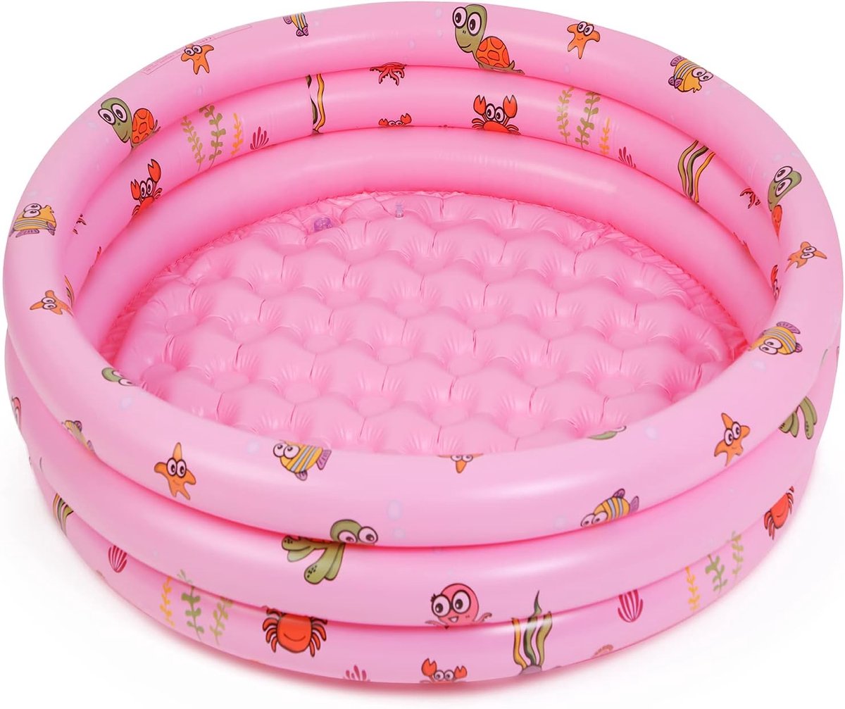 Zwembad - Kind - 130 cm - Opblaasbaar - Baby - Kinderbadje - Roze - Rond