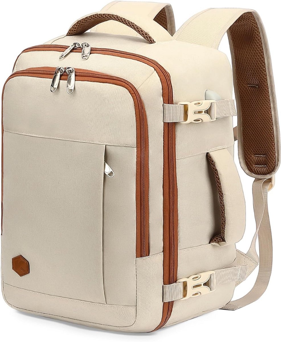 KIRA® Vacuum Rugzak - Vacuum Rugzak Handbagage - Waterafstotend - Beige - 20cm x 25cm x 40cm