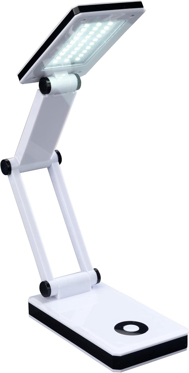 Thijox - Ledlamp kunststof (ABS), 12,8 x 4,2 x 7,2 cm, wit - Multifunctionele verlichting voor huishouden, tuin, camping en onderweg
