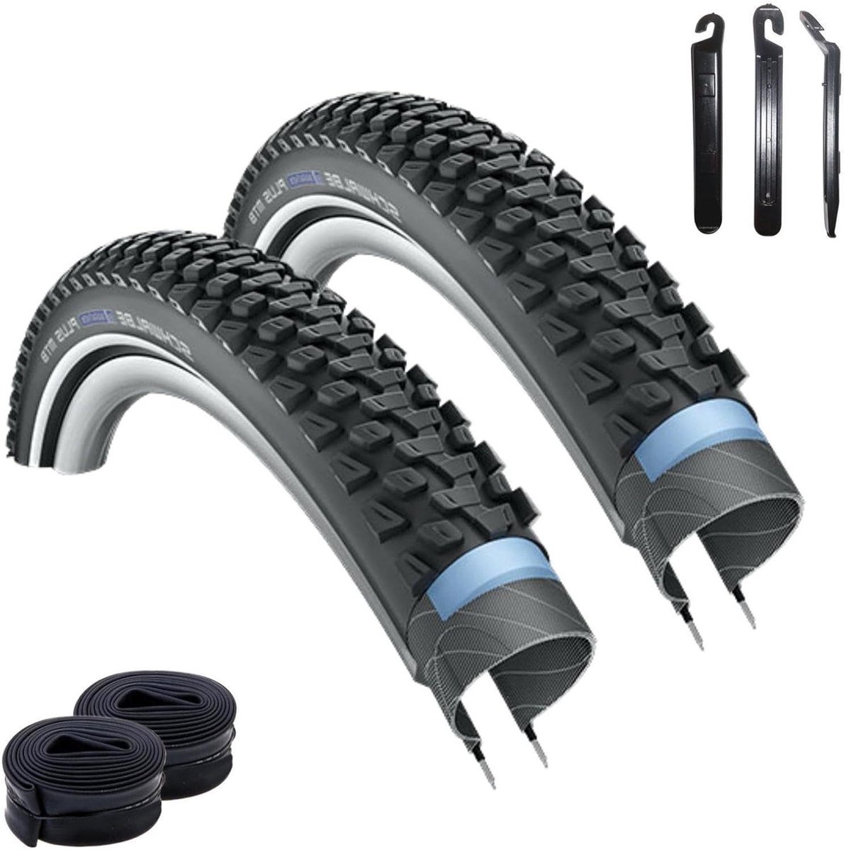 Fietsbanden Set - Banden en Binnenbanden - Mountainbiken - Lekvrij met Anti-leklaag - 29 x 2.10 - Zwart
