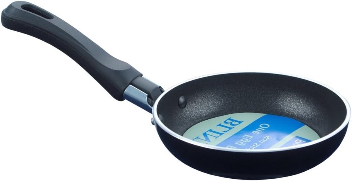 Blini Pan - Eierpan Koekenpan - Kleine Pannenkoeken Bakken - Antiaanbaklaag - 12 cm - Zwart