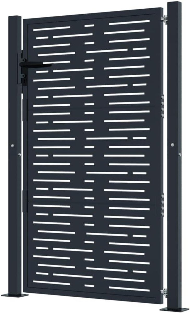 Tuinpoort Staal - Hekwerk Poort - Toegang Afsluiten - Lasergesneden Ontwerp - 100x125 cm -