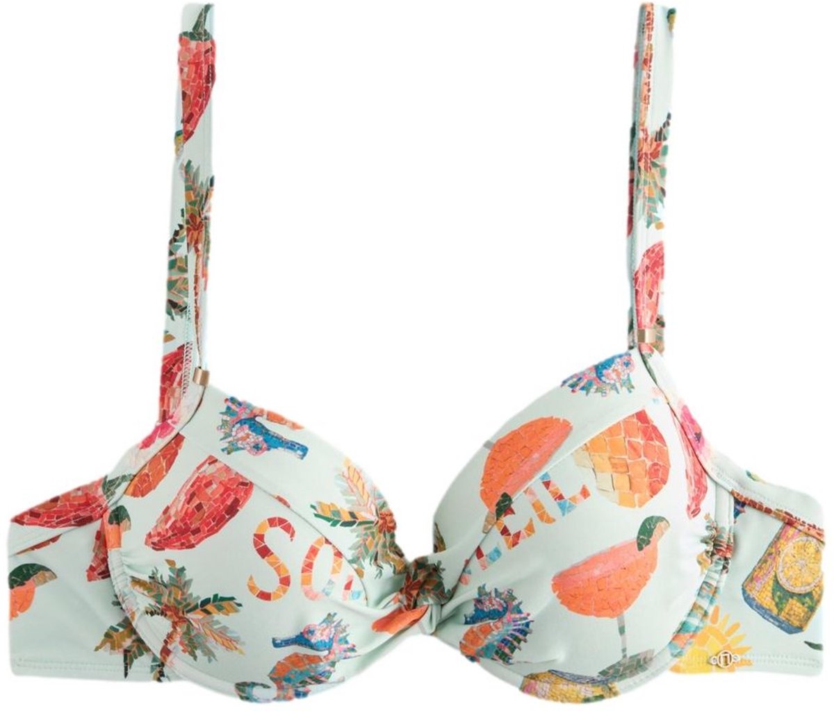 Next - Dames - Buikcorrigerende bikinitop met vulling en beugel - Groen